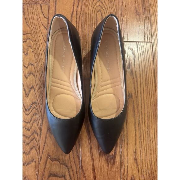 Adrienne Vittadini Flori Metallic Heel Pumps Womens 7 Black Metallic Block Heel - Picture 11 of 16